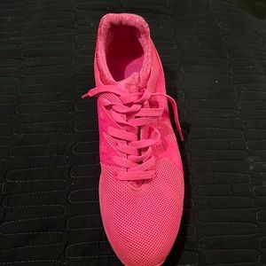 Pink ASICS breast cancer awareness shoes